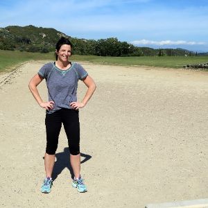 woman in running gear