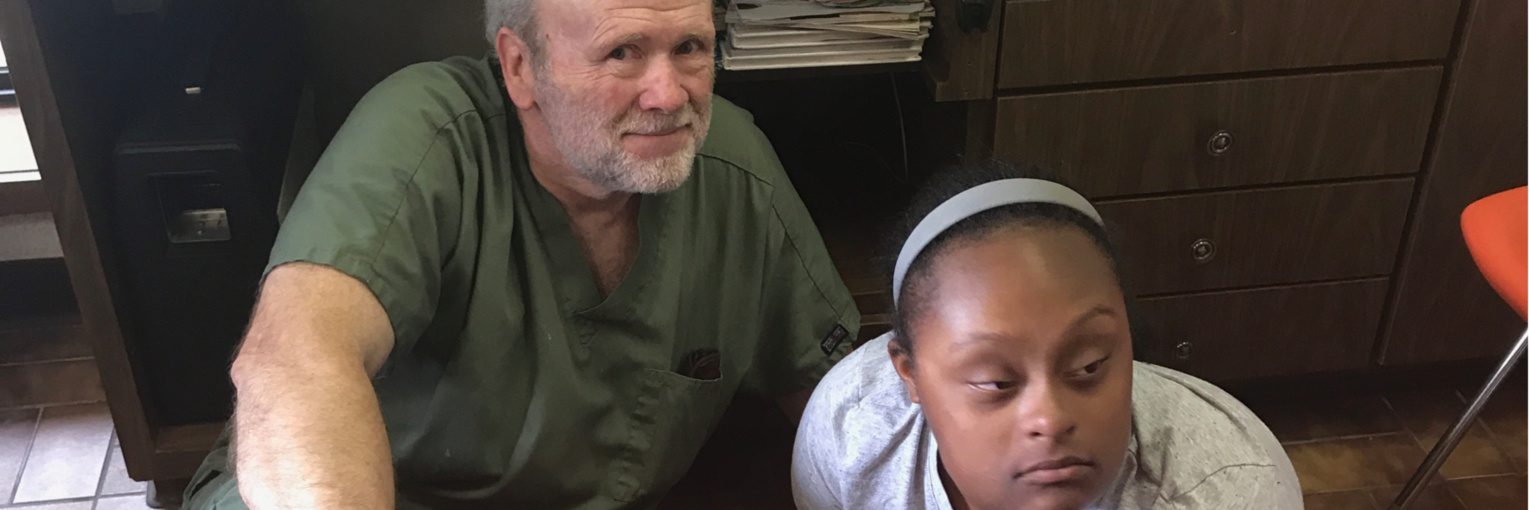 Understanding Dentist Helped My Daughter With Down Syndrome Dr. Nixon with Tayler.