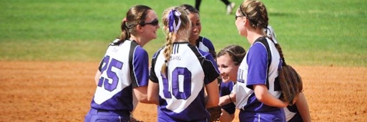 A group of female athletes on the field