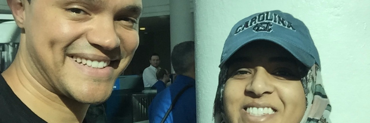 What I See When I Look at This Photo of Trevor Noah and Me trevor noah and woman in the airport