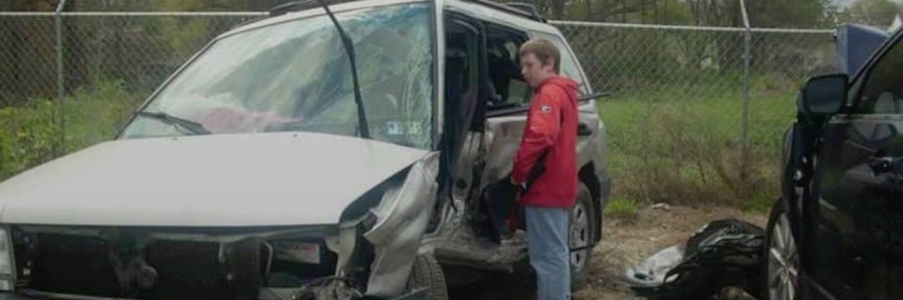 Chronic Pain From Car Accident, Not Giving Up damaged car after an accident