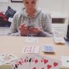 mother playing card games