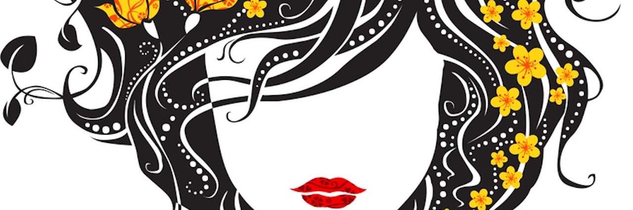 How I Learned to Accept My Anorexia Diagnosis Abstract beautiful girl with flowers in hair