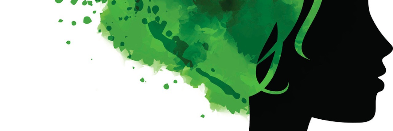 Symptoms of My 'High-Functioning' Anxiety Woman head with watercolor hear isolated on white