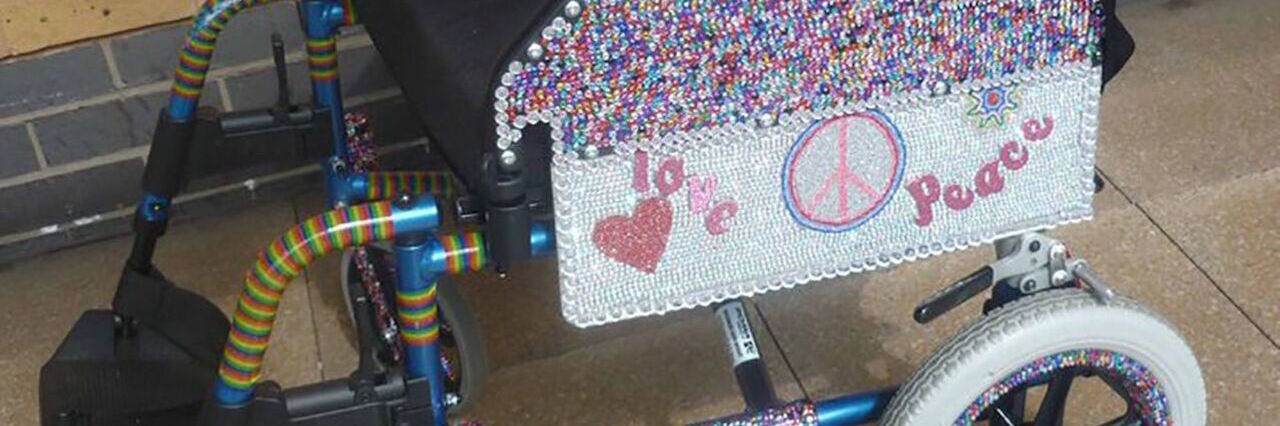 decorated wheelchair