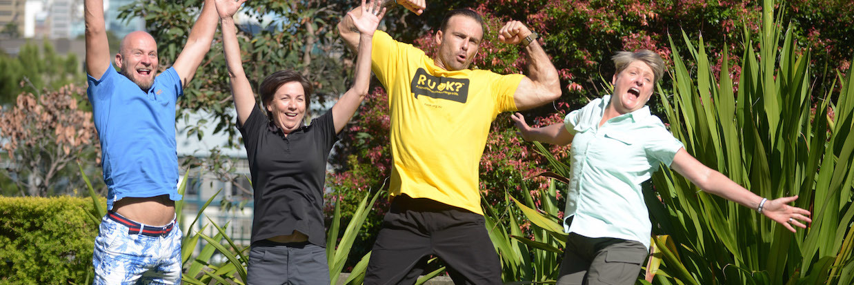 R U OK?: 58 Self-Care Idea for When You Need a Boost four people jumping