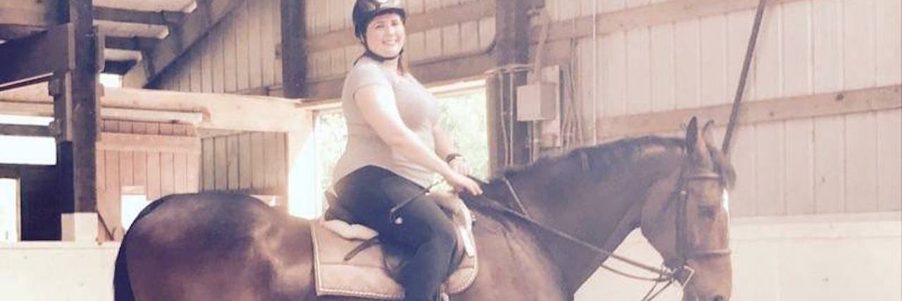 My Badass Journey After an Adrenal Crisis Woman riding a horse.