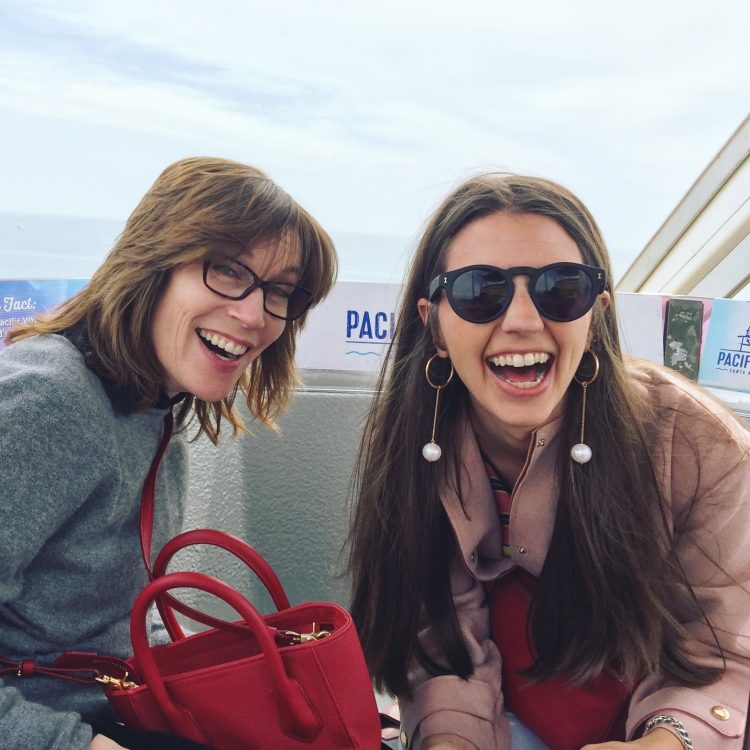 On the Santa Monica ferris wheel with my sister-in-law