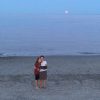 My sling, in full-view, during the moon rise at the beach.