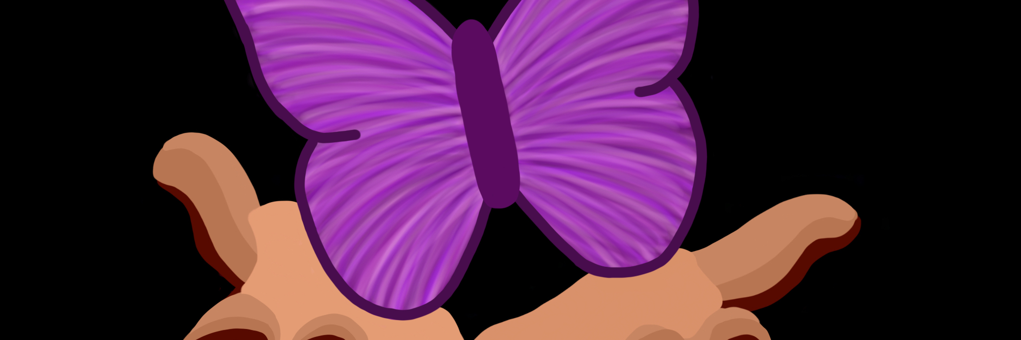 Worrying About Changing and Growing With Chronic Illness purple butterfly and caterpillar