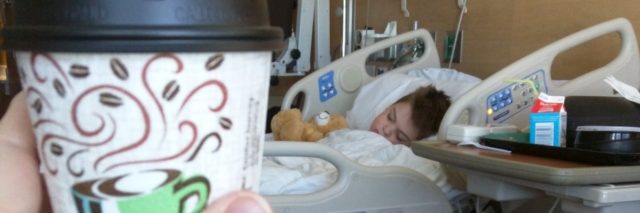 Little boy in hospital