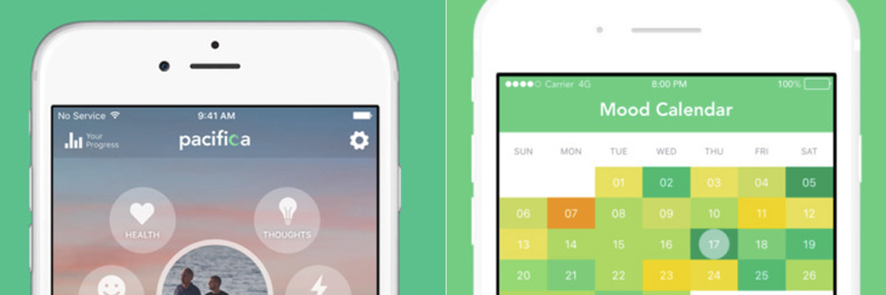 Mental Health Apps Recommended by People Living With Mental Illness Screenshots of Pacifica and Stigma