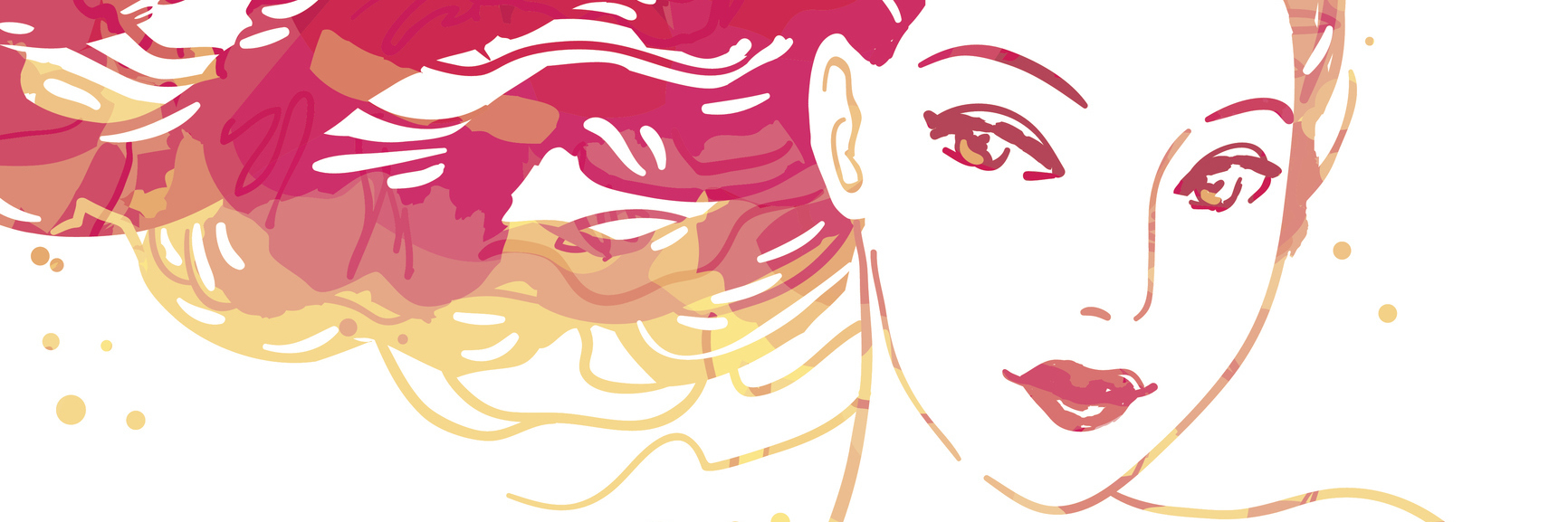 Crohn's Disease: Ignoring Negative Comments, Focusing on Support Team watercolor painting of woman with pink hair