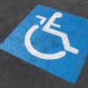 disability symbol in parking space