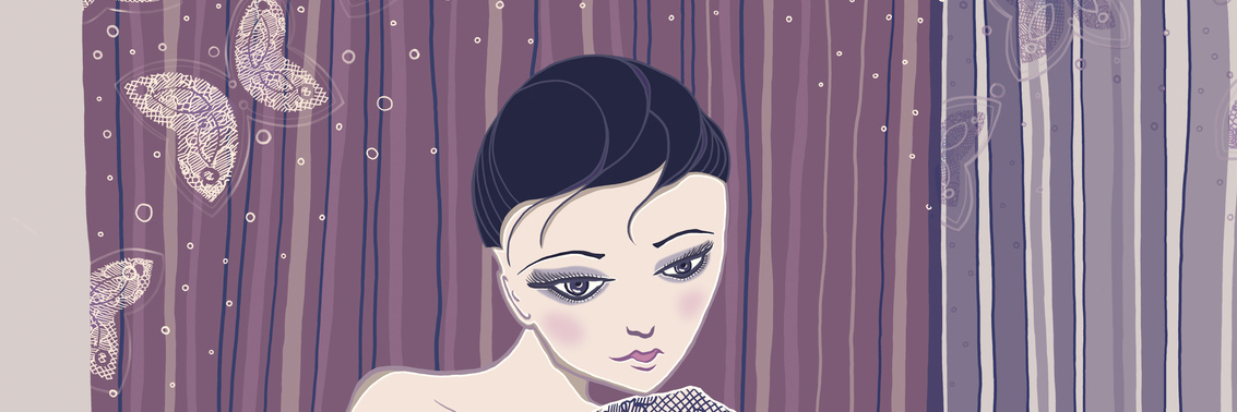 The 'Ugly' Side of Self-Care We Don't Talk About The girl waits for a meeting. The sad young girl, in a lacy dress, waits for appointment. This image is a raster illustration.