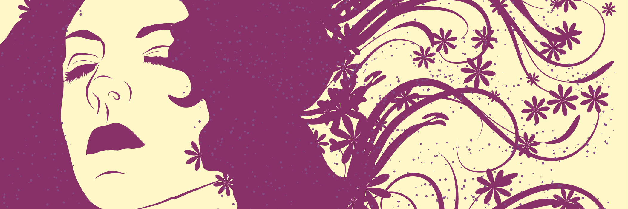 Staying Busy to Avoid Dealing With Depression and Anxiety drawing of a woman with long pink hair with flowers in it