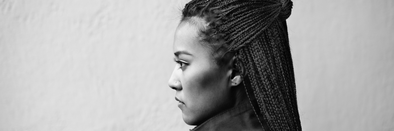 My Social Anxiety Makes Me Believe Everyone Is Staring african american woman's profile in black and white