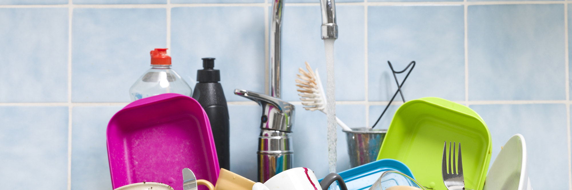 Chronic Illness: Being Too Sick to Clean Your House dirty dishes in the sink