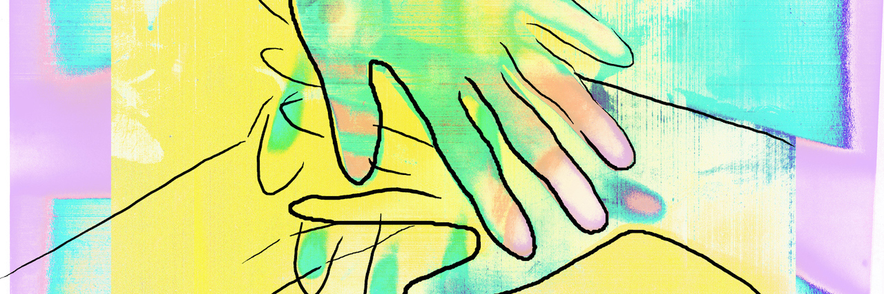 illustration of overlapping hands