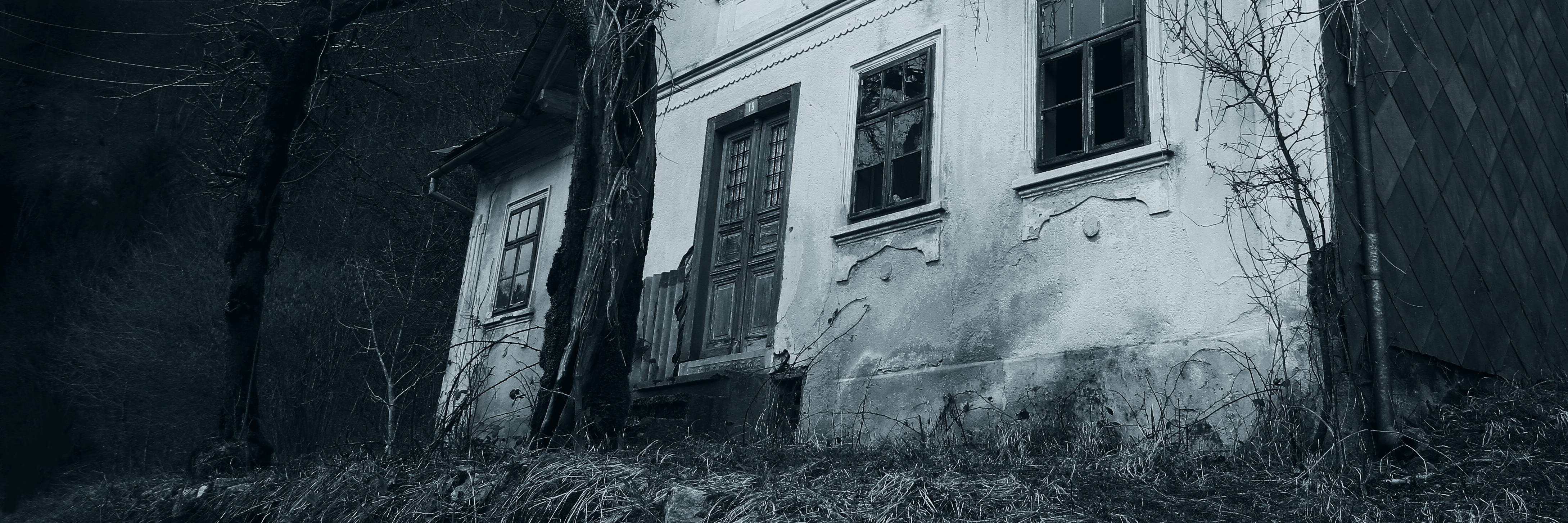 How Depression Is Like a House in a Horror Movie monochrome image of horror movie house abandoned spooky