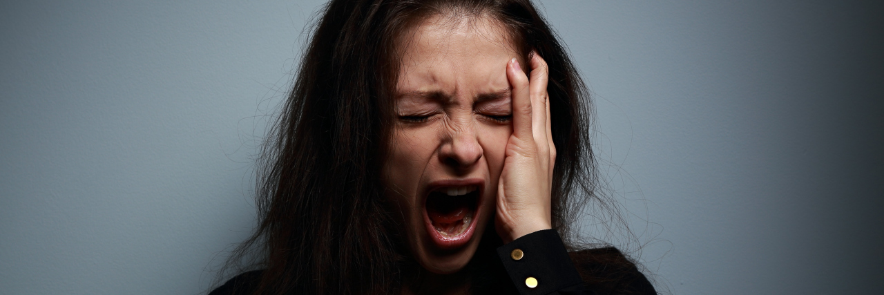 When Anxiety Presents as Anger, Not Fear close up of angry woman screaming