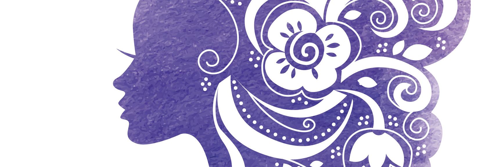 What It's Like to Live With Gastroparesis purple illustration of woman with flowers in her hair