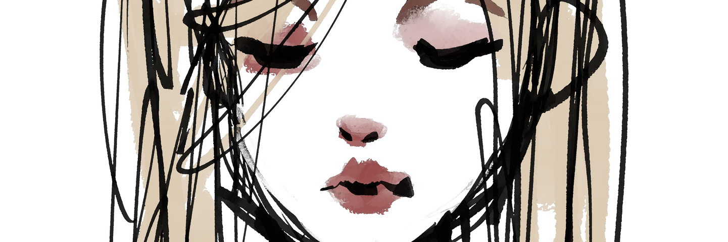 Managing My Transverse Myelitis Relapse illustration of a girl in a red dress with long hair