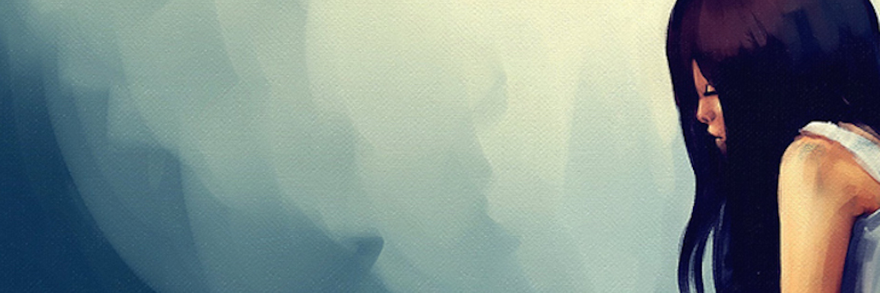 When Childhood Emotional Abuse Makes Guilt the Only 'Safe' Emotion painting of Beautiful angel sitting on a cloud