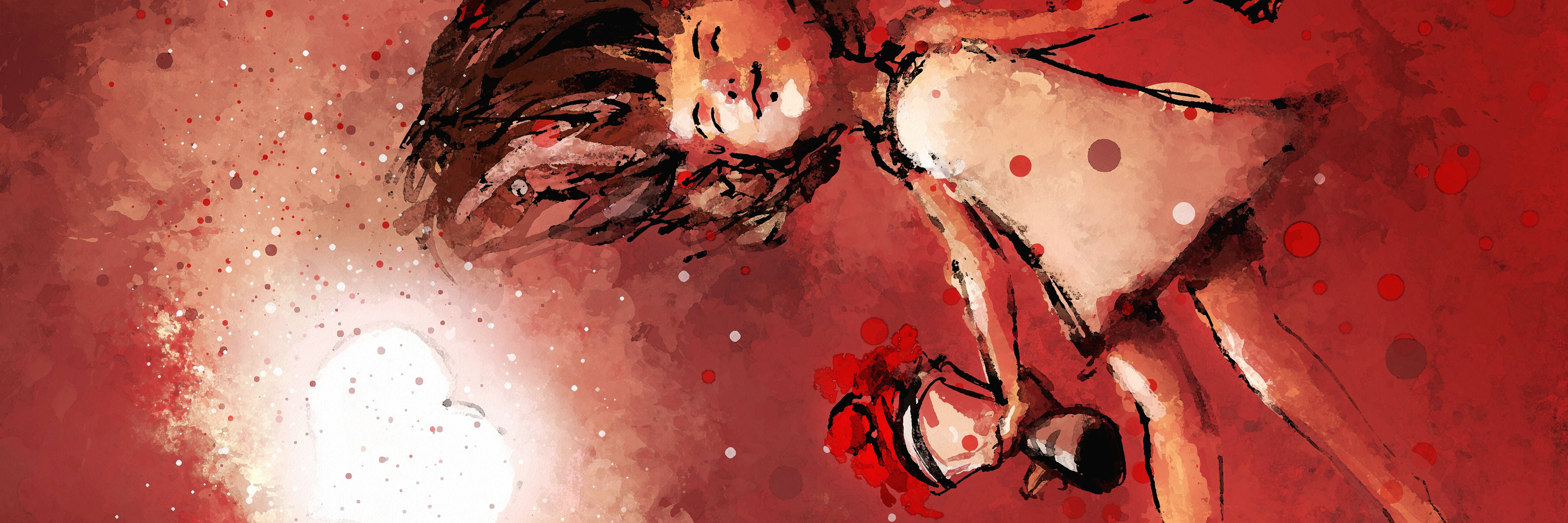 Thoughts: A Poem on Borderline Personality Disorder illustration of young girl falling with doll in hand towards bright heart