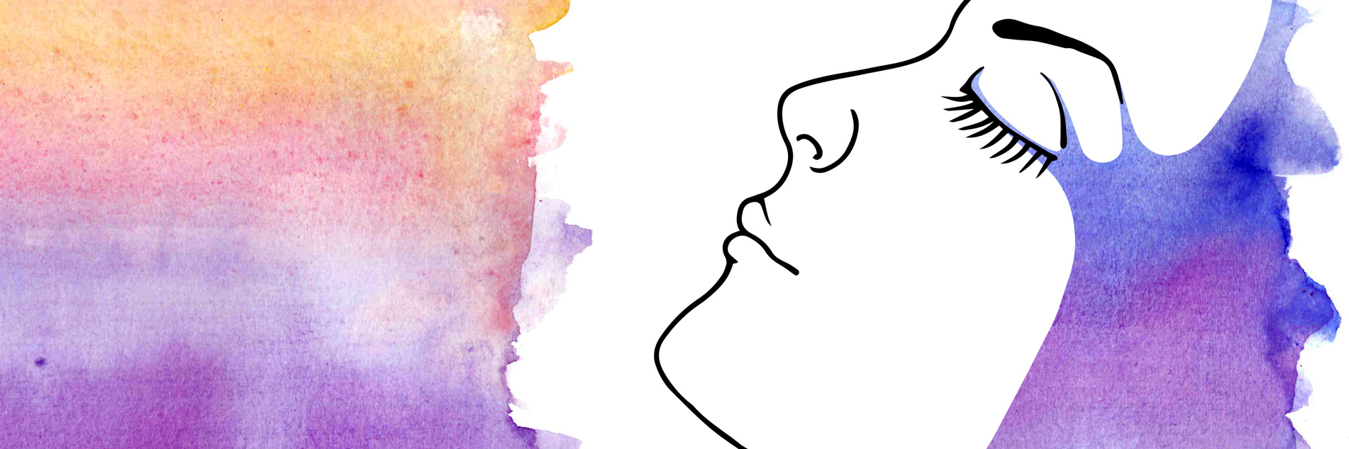 Chronic Illness: Focusing on the Present, Not Worrying About Future watercolor painting of woman