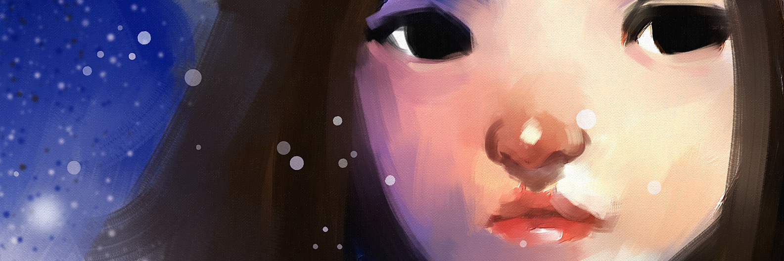 What a Sad Evening Taught Me as Someone With Depression digital painting of cute girl in wintertime outdoor, oil on canvas texture