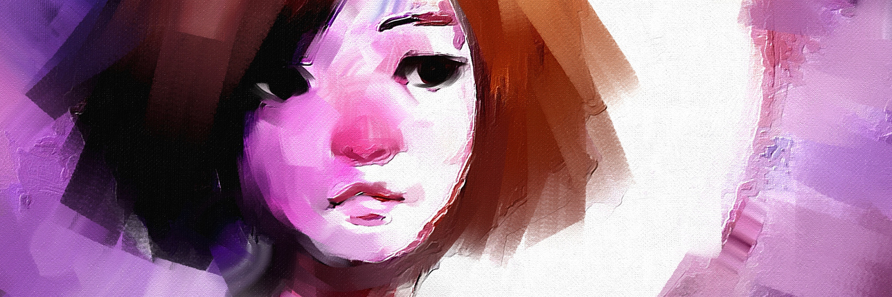 How to Survive Father's Day When Your Father Wasn't the Dad You Needed digital painting of girl dressed as an angel, oil on canvas texture