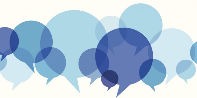 It's Time to Change the Conversation About Urinary Incontinence Illustration of speech bubbles of various sizes