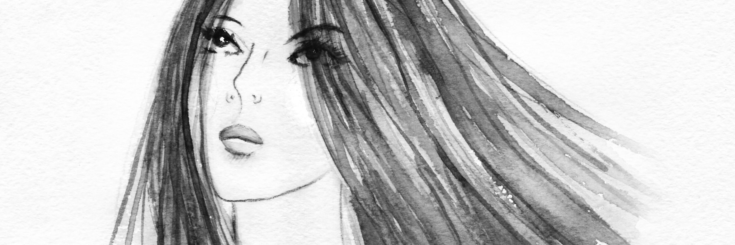 When Chronic Pain Follows You From Childhood to Adulthood black and white watercolor painting of a woman