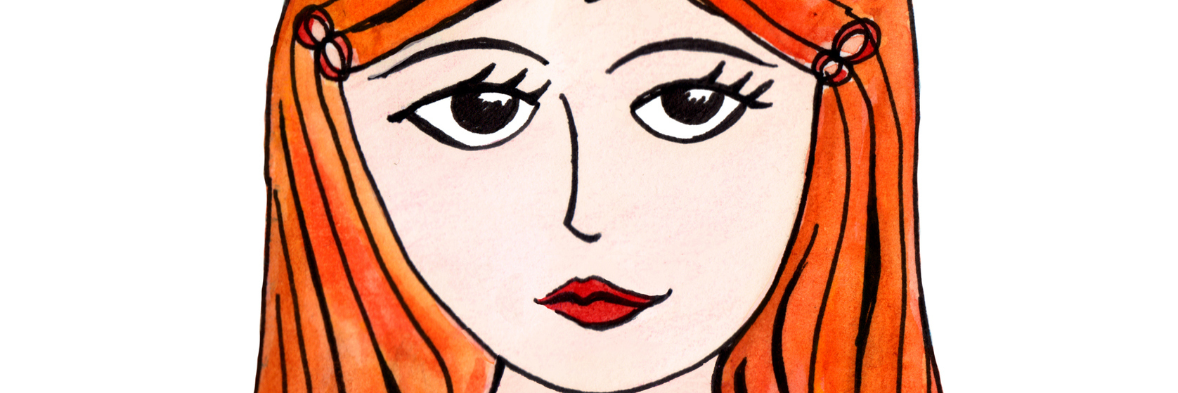 Feeling Envious of Girl I Used to Be Before Chronic Illness, Pain watercolor painting of girl with red hair