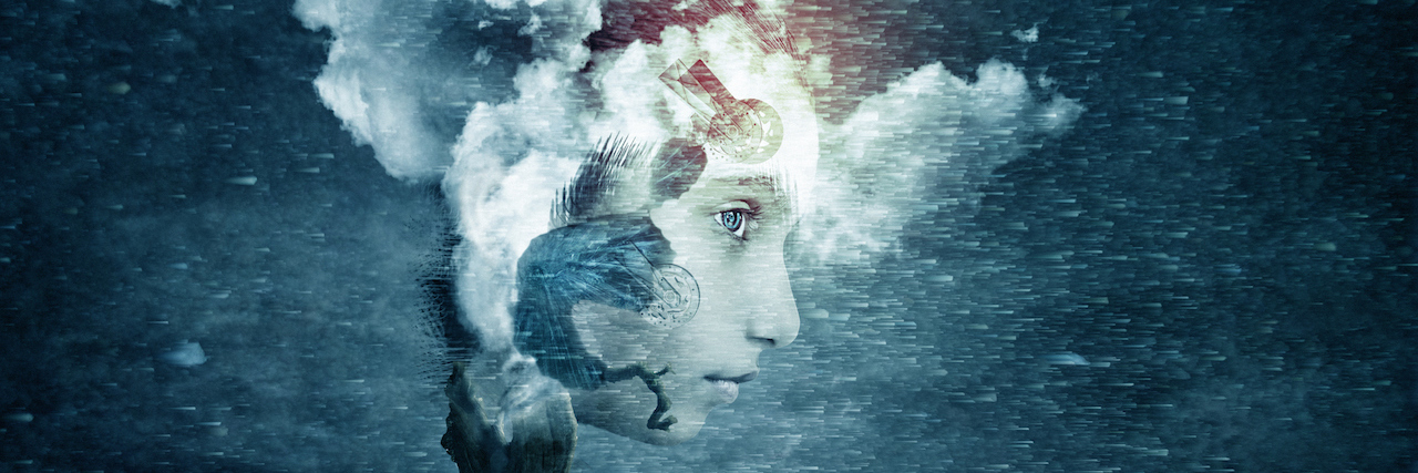 When Depression and Anxiety Have Control Over Your Identity an abstract face under water