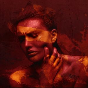 Woman in pain.