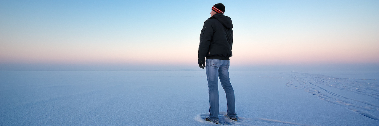 How Bipolar Disorder Messes With Your Perception man standing in the snow