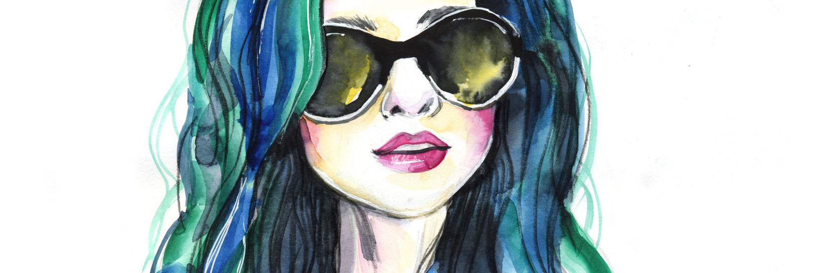 Facing Judgment for Lifestyle With Epilepsy, Health Conditions watercolor painting of woman with sunglasses