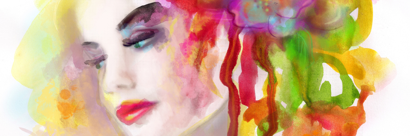 How POTS Has Changed My Life and How It Affects Me Daily watercolor painting of a woman with colorful flowers in her hair