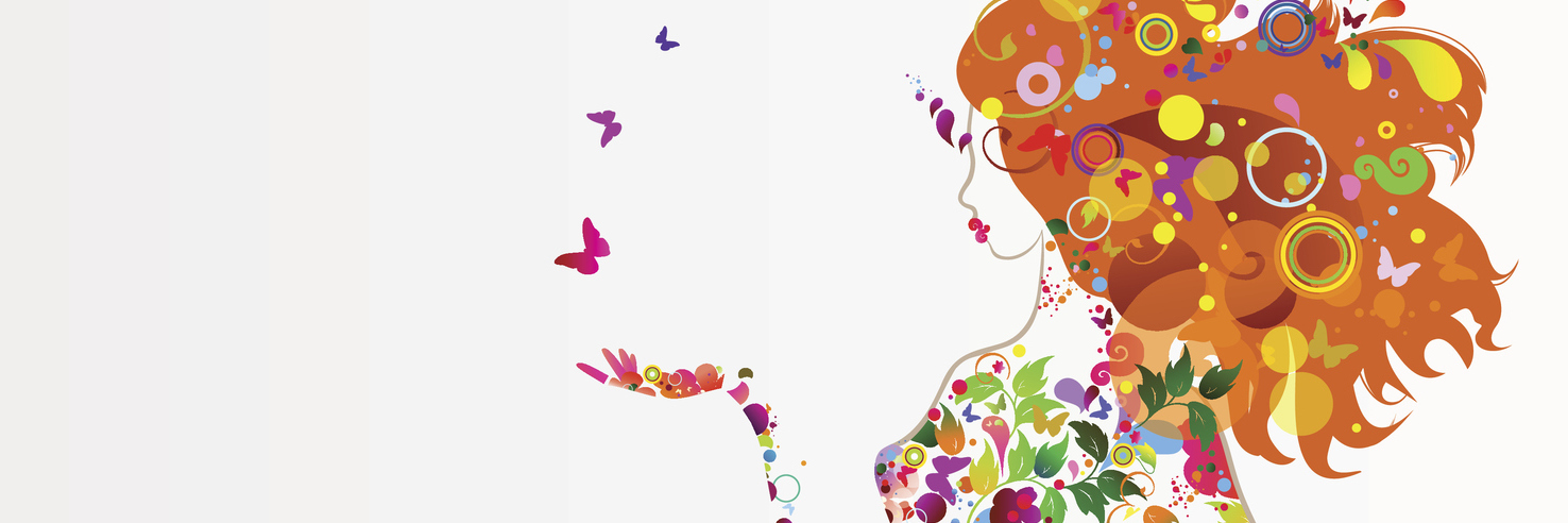 How My Chronic Illness Transformed Me Into a Butterfly An artist piece, showing a woman with a decorative dress and butterflies floating above her hand.