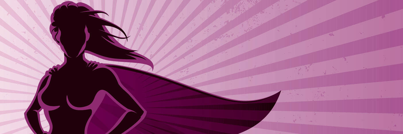 Why My Borderline Personality Disorder Can Feel Like My Super Power Super heroine over grunge background with copy space.