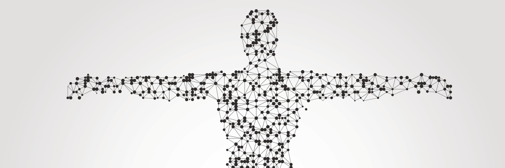 Frustration With Doctors Treating Separate Bodily Systems human body made up of dots and lines