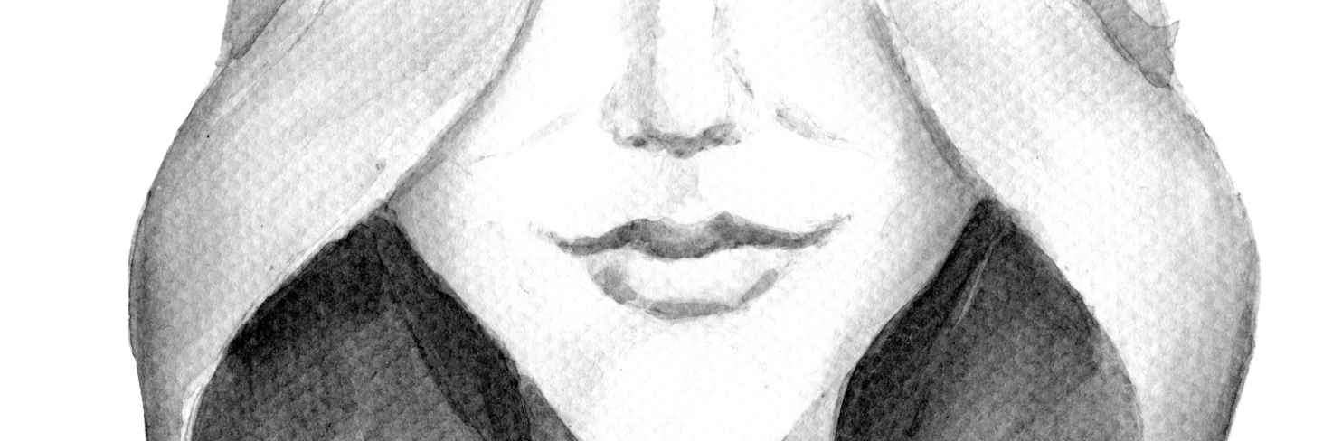 Talking About Chronic Illness Does Not Make Illness Your Identity black and white painting of a woman smiling