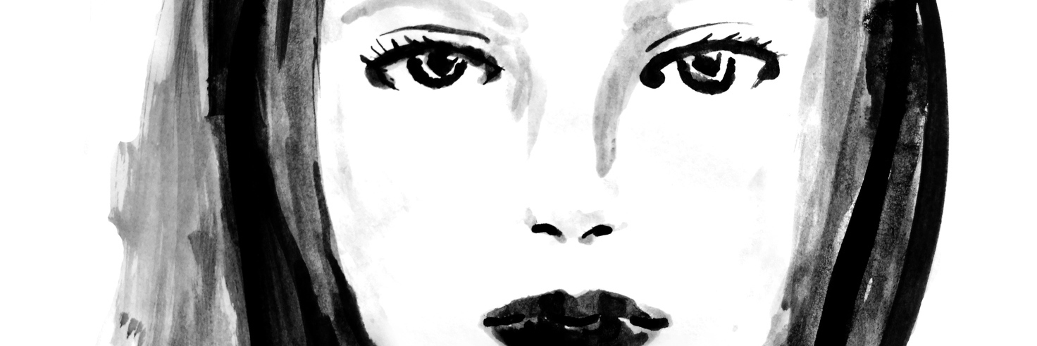 Letter to the Friend Who Told Her Mom She Thought I Was Suicidal Woman, ink drawing. Fashion illustration. Ink sketch on white background