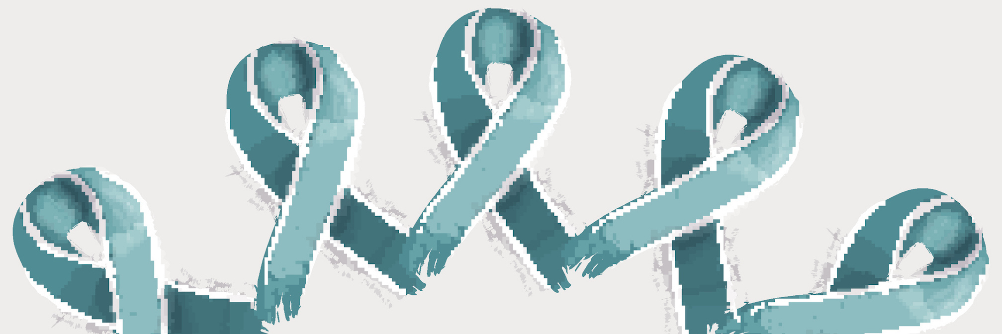 Ovarian cancer awareness ribbons