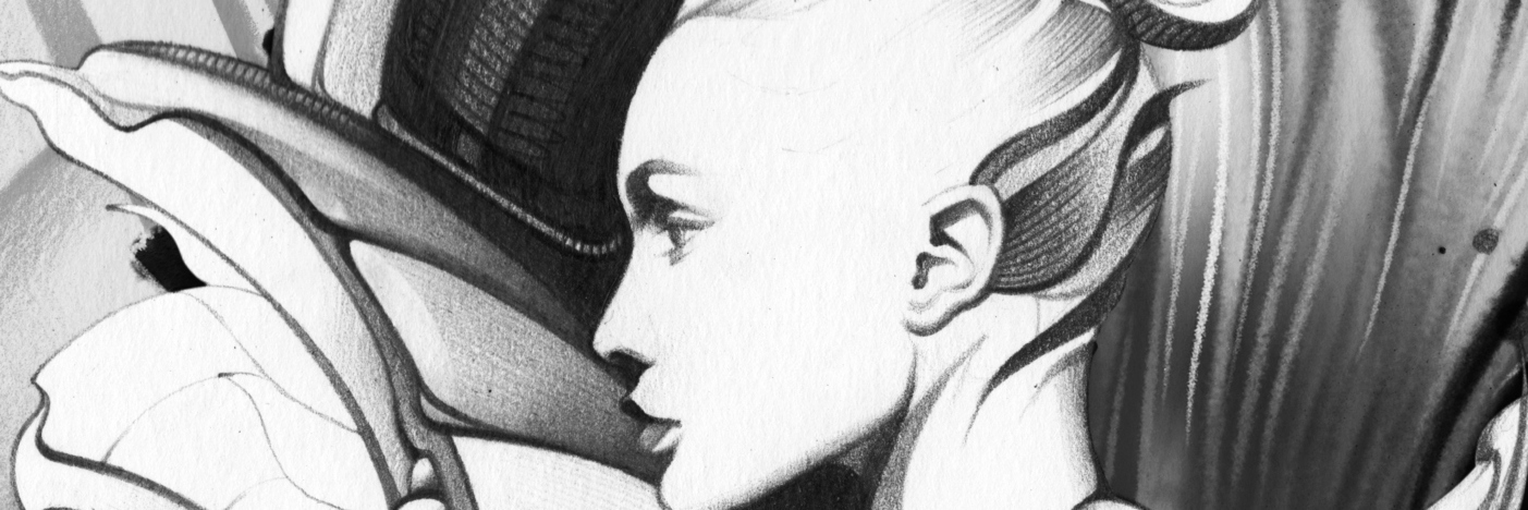 Advocating for Suicide Prevention After Family Member's Suicide Fashion illustration of a woman, painted by hand. Abstract pencil drawing. Vintage picture. Ornament Art Nouveau