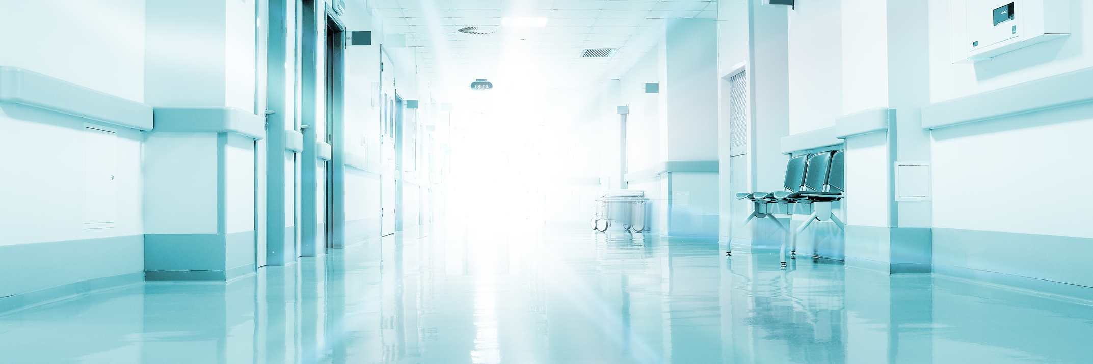 Being a Patient at a Psychiatric Hospital Is Not a 'Vacation' Rays of light in the corridor of the hospital.