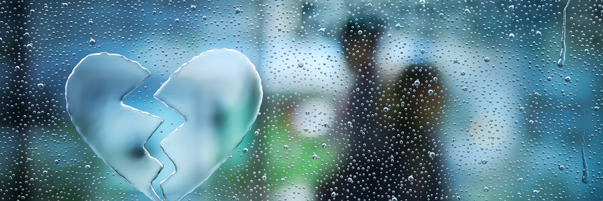 6 Tips for Getting Through a Breakup When You Live with Anxiety Water drop forming a heart broken symbol - 3D Rendering
