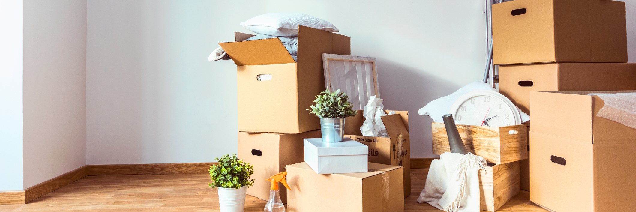 My First Accessible Apartment as an Adult With Cerebral Palsy Moving boxes full of stuff.